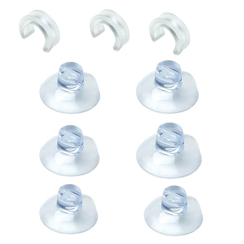 Better Houseware Shower Caddy Connectors Suction Cups - Professional Strength Large Suction Cups for Bathroom - 9-Piece Set - Easy to Attach & Transparent - Multifunctional Design